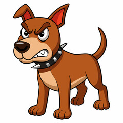 ANGRY DOG art vector illustration