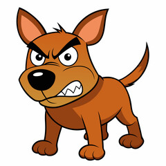 ANGRY DOG art vector illustration