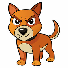 Obraz premium ANGRY DOG art vector illustration