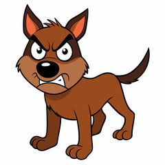 ANGRY DOG art vector illustration