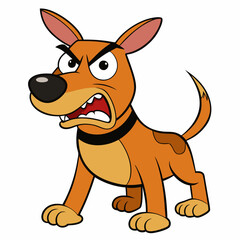 ANGRY DOG art vector illustration