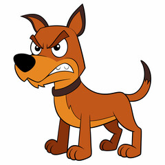 ANGRY DOG art vector illustration