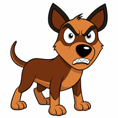 ANGRY DOG art vector illustration