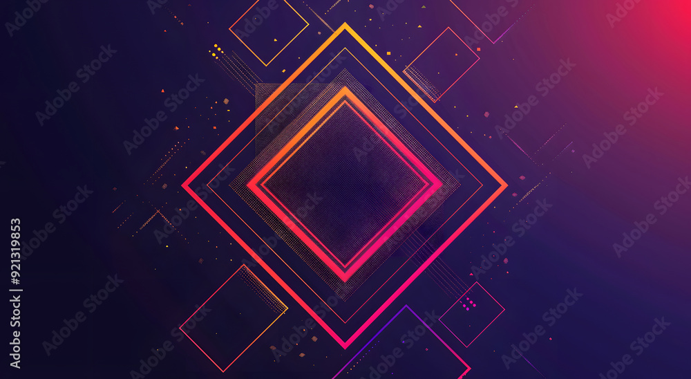 Fototapete vector logo with an abstract geometric shape and lines, forming the letter s in light colors on a da