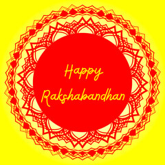 Happy Rakshabandhan greeting card template, mandala pattern abstract background, graphic design illustration wallpaper 