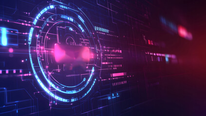 Fototapeta premium A high-tech banner design with text data encryption with a digital padlock, symbolizing the robust integration of encryption in cutting-edge data security. binary code design