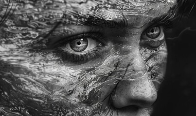 Artistic charcoal drawing effect