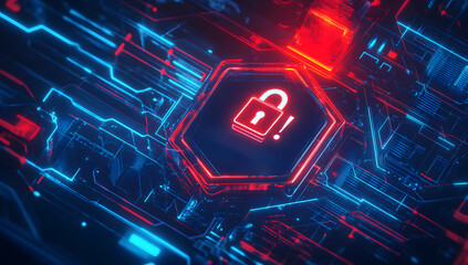 A high-tech illustration design with the text Safety Payment. with a shield and lock icon. the concept of safe and secure payment transaction design