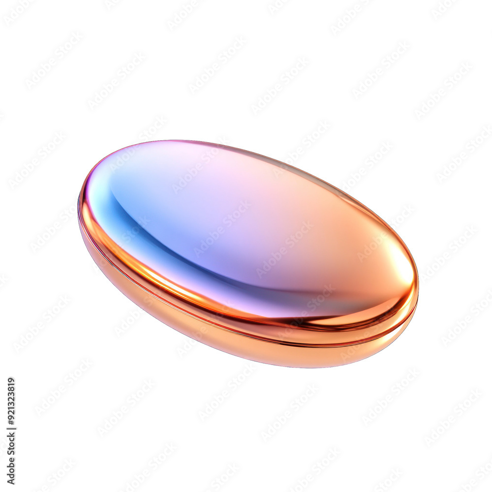 Poster a glossy gem showcasing an elegant blend of colors and smooth surface, perfect for digital art and d