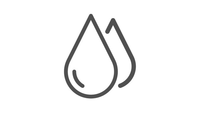 Skin care related icon outline and linear vector animation.
