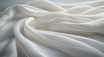 Obraz premium Soft White Fabric Draped Elegantly on a Surface