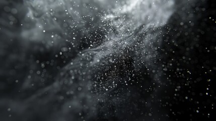 dust particles in a black environment