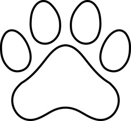 Outline animal paw icon