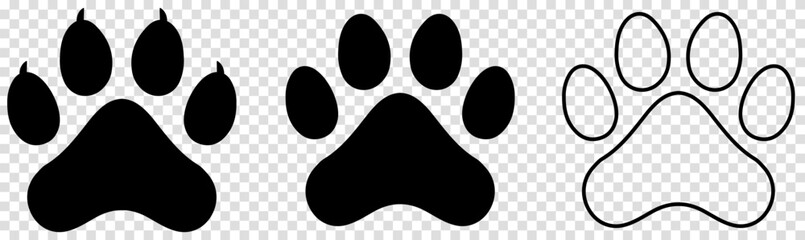 Set of animals paw. Vector illustration © Mariia