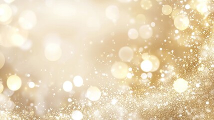 Obraz premium Gold abstract bokeh and Glitter vintage lights background. Christmas celebration. AI generated image