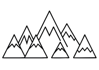 set of mountains collection of grapes vector illustration, silhouette, logo icon and line art Bundle files