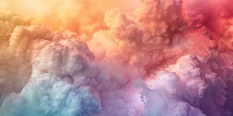Naklejka premium Abstract heavy multicolor cloud of haze