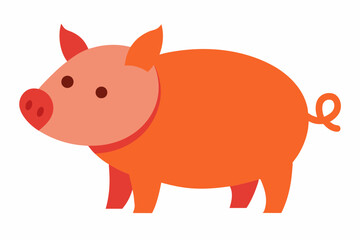 Pig slide vector design illustration on white background