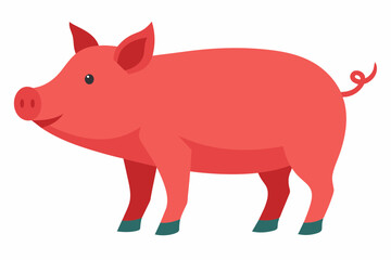 Pig slide vector design illustration on white background