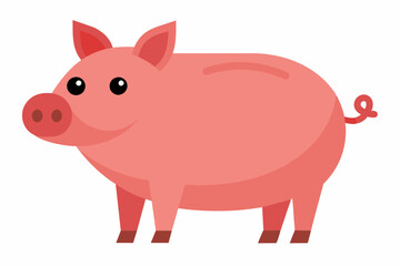 Pig slide vector design illustration on white background