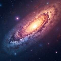 Fototapeta premium Colorful, stars and space background, panorama universe