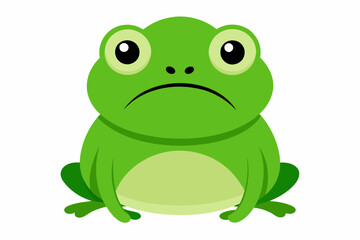 Sad frog vector design illustration on white background 
