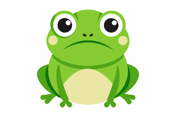 Sad frog vector design illustration on white background 