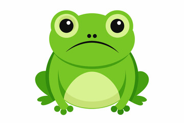 Sad frog vector design illustration on white background 