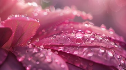 Water droplets on a flower petal