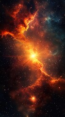 Fototapeta premium Big Bang sparks the universe’s creation of new galaxies photo