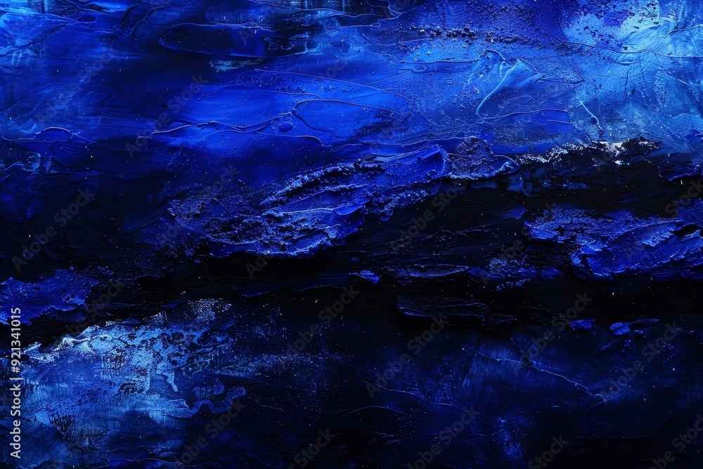 Aufkleber a painting featuring layers of midnight and cobalt colors merging seamlessly, layers of midnight and