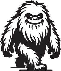 Yeti vector silhoutte illustration logo