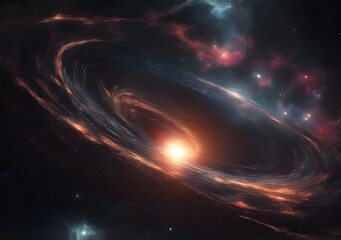 Obraz premium Black hole in deep space. High quality digital space