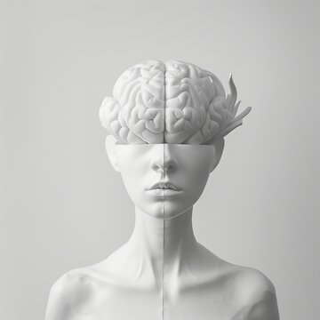 Conceptual image of woman's brain