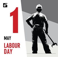 A poster for the day Happy labor day poster illustrations.Premium vector happy labor day