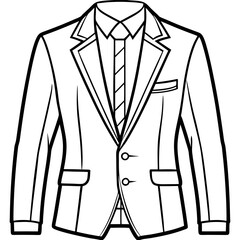 Suit on line art vector