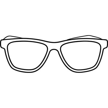 recommend clip art: Sunglasses isolated on line art vector