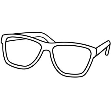 recommend clip art: Sunglasses isolated on line art vector