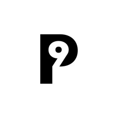 letter P simple letter logo