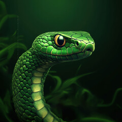 Fototapeta premium The background for the 2025 calendar, in the center there is space for text, on the edges you can see the scales of a green snake symbol of the coming new year. 