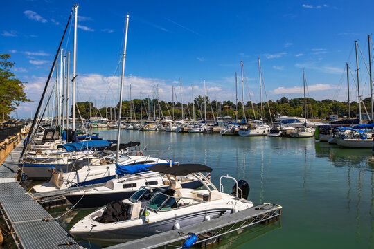 Port Dalhousie harbor in St. Catharines, Ontario, Canada