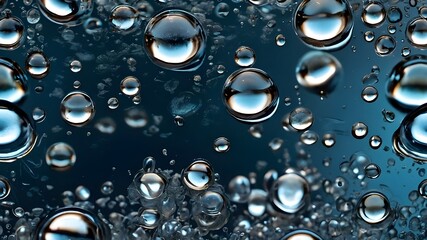 Illustration of water Bubbles crystal clear 