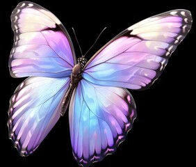 A Delicate Purple Butterfly in Flight