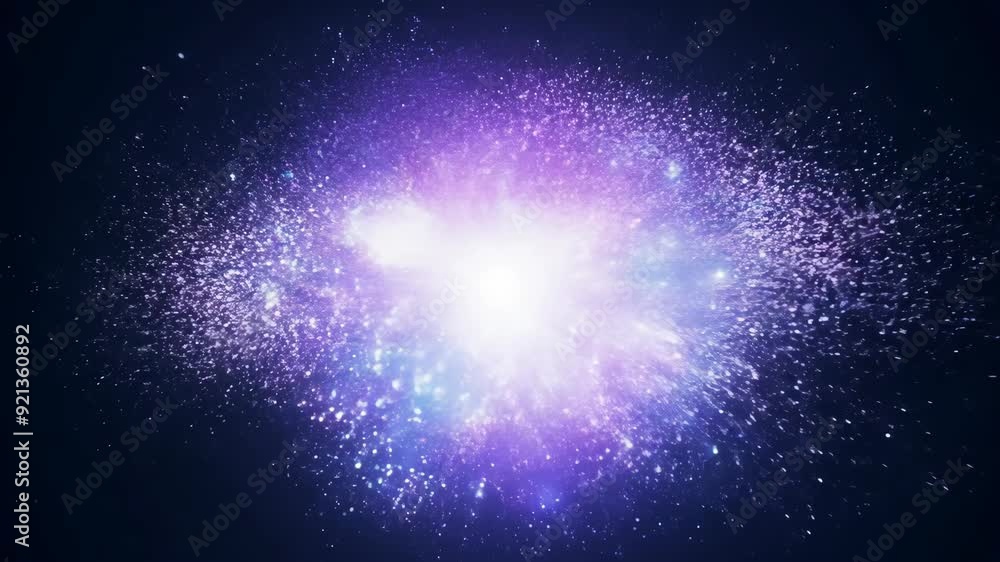 Poster abstract colorful particle waves background. neon energy light flowing through dark space. futuristi