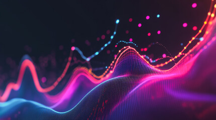 Abstract white background with pastel colorful charts and graphs with statistics to analyze business potential and forecast future development of companies growth.