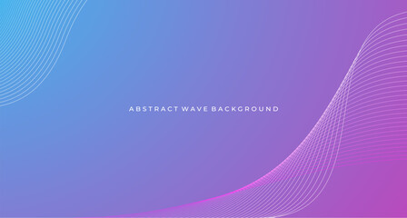 Abstract Wave Background in Calming Blue and Purple Gradient with Flowing Lines, Perfect for Corporate Presentations and Professional Digital Designs.