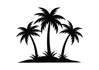 palm tree silhouette vector illustration 