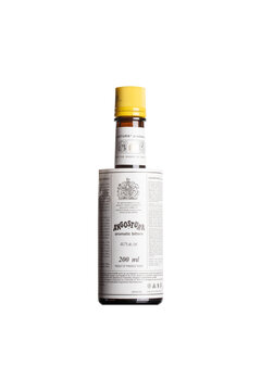 Angostura aromatic bitters booze bottle png isolated on transparent background
