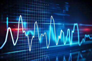 A blue and red line graph with a red line that is almost touching the blue line. The graph is showing a wave pattern