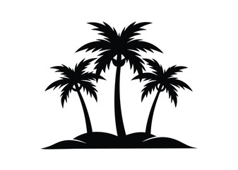 palm tree silhouette vector illustration 